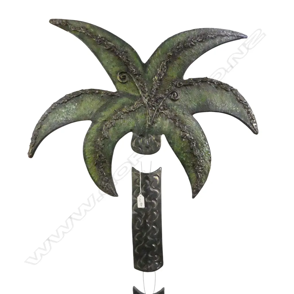 LG MORRIS & JAMES CERAMIC PALM WALL ART SCULPTURE H.1450mm, W.680mm Image 1++