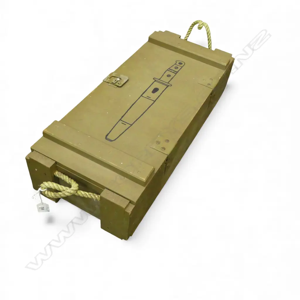 GREEN PAINTED KNIFE BOX L.635mm Image 1++