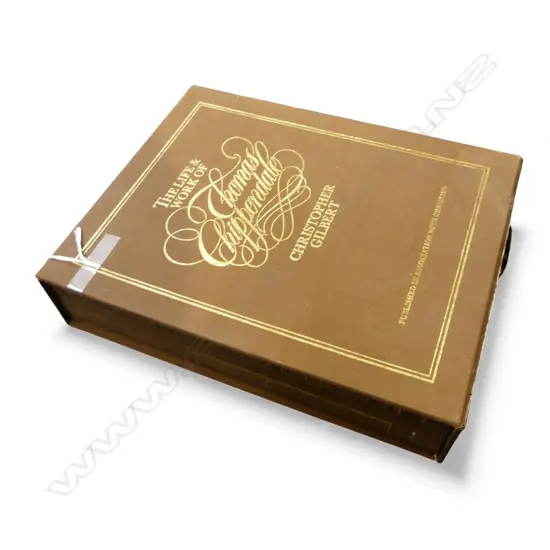 2 VOL. CASED SET 'THE LIFE & WORK OF THOMAS CHIPPENDALE' H.295mm