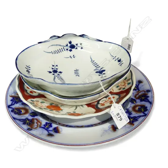 4 PLATES; PR SCALLOP STYLE , 2 OTHER 265mm dia