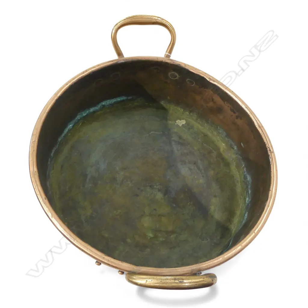 OLD COPPER JAM PAN 325mm dia Image 1++