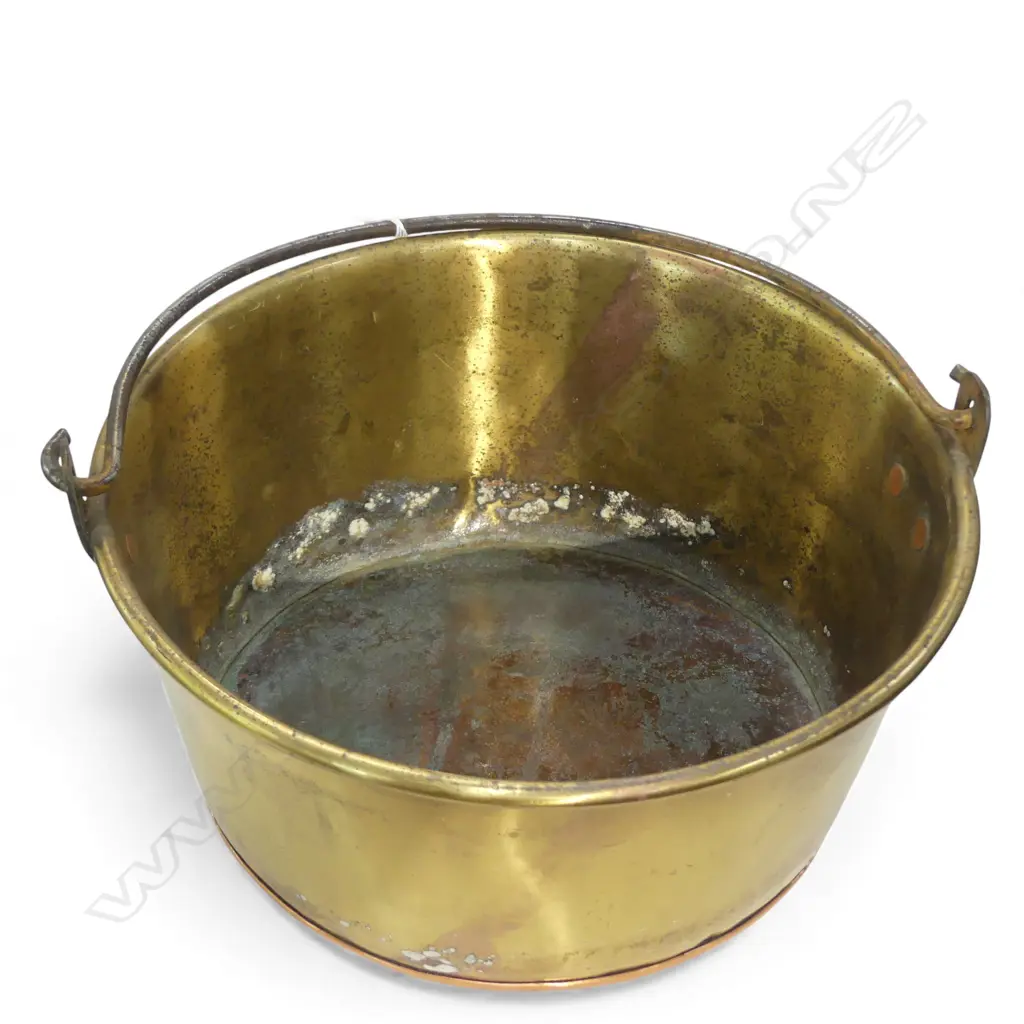 OLD BRASS JAM PAN 355mm dia Image 1++