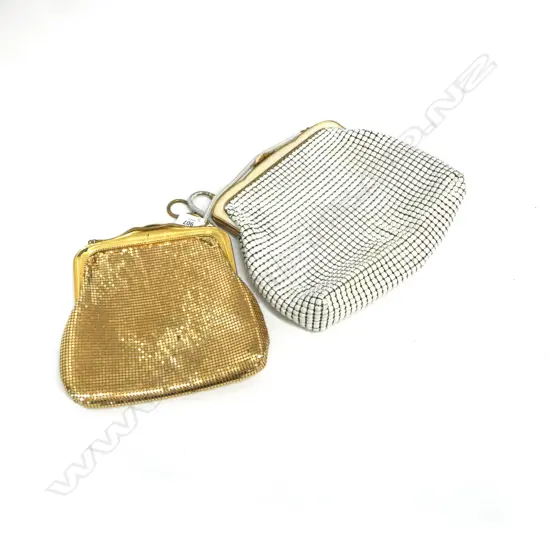 2 VINTAGE OROTON PURSES: GOLD + WHITE