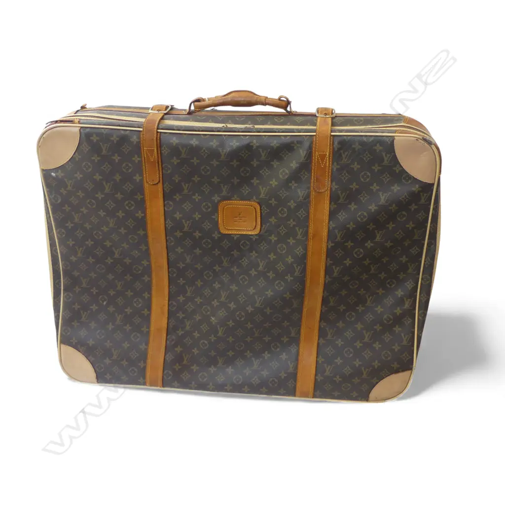 VINTAGE LOUIS VUITTON TRAVEL TRUNK W.820mm Image 1++