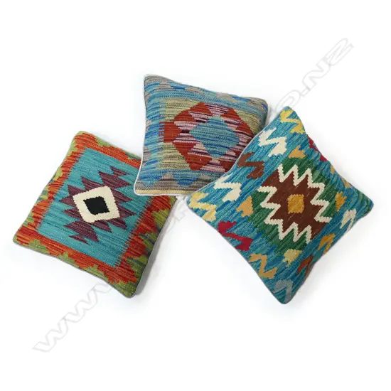 3 ANTIQUE KELIM CUSHIONS