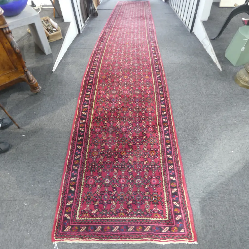 HAND KNOTTED WOOL PILE RUNNER 5850x850mm Image 1++