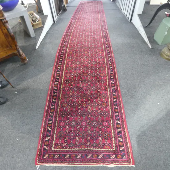 HAND KNOTTED WOOL PILE RUNNER 5850x850mm