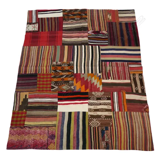 HANDKNOTTED PERSIAN PATCHWORK RUG, 2380 x 1800mm