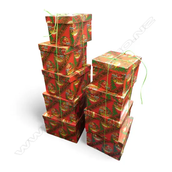 2 DECORATIVE STACKS OF CHRISTMAS PRESENTS H.740mm