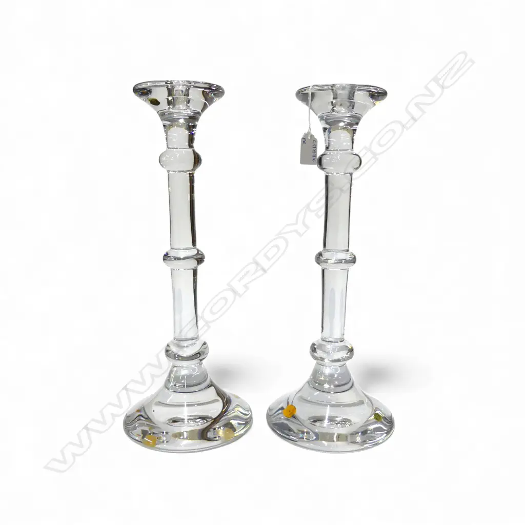NEAR PR VAL SAINT LAMBERT CRYSTAL CANDLESTICKS H.420mm Image 1++