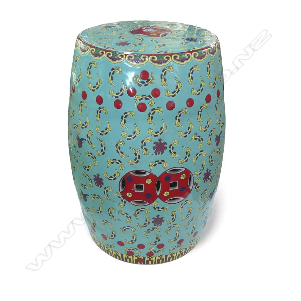 ORIENTAL CERAMIC GARDEN STOOL H.450mm Image 1++