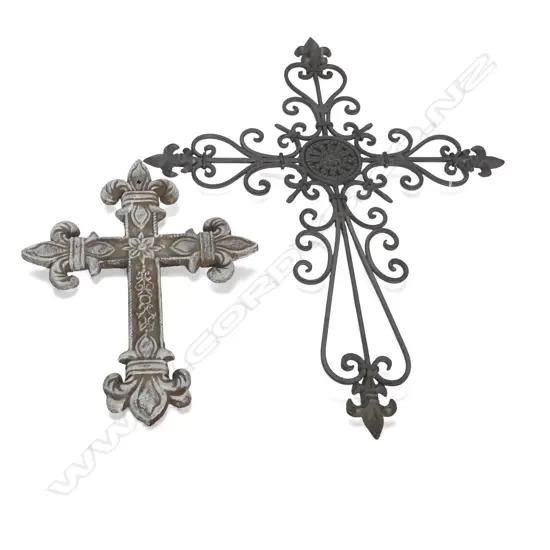 2 METAL CRUCIFIX H.550mm