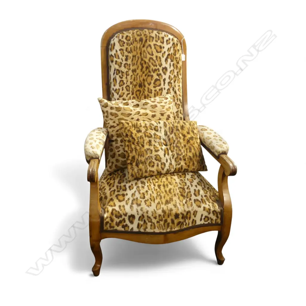 FAUX LEOPARD UPHOLSTERED ARMCHAIR H.1080mm PURCHASED IN FRANCE Image 1++