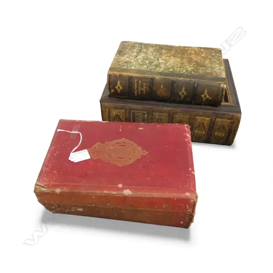 3 ANTIQUE BOOKS; BIBLE, BURKES LANDED GENTRY 1914, COMM. PERRYS EXPEDITION TO JAPAN