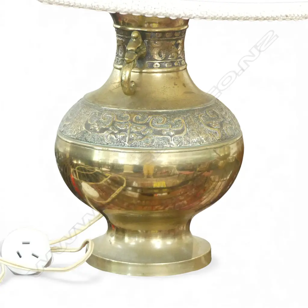 PR TABLE LAMPS; ORIENTAL BRASS BASES H.590mm Image 1++