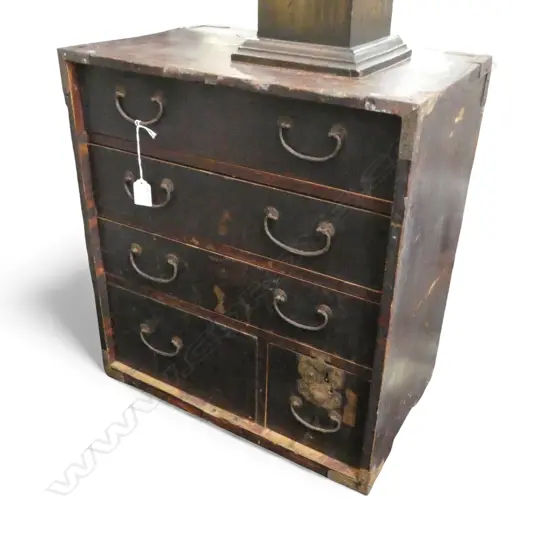 ANTIQUE ORIENTAL TANSU CHEST470x300x515mm