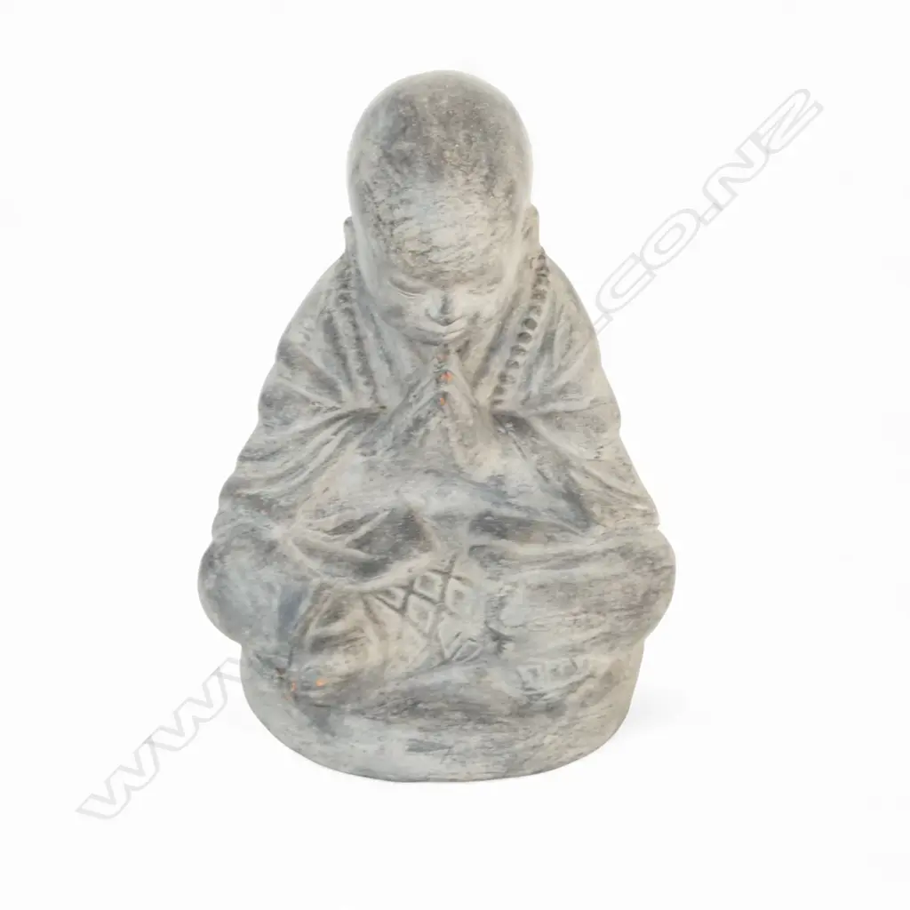TERRACOTTA BUDDHA FIGURE dark glaze H.470mm Image 1++