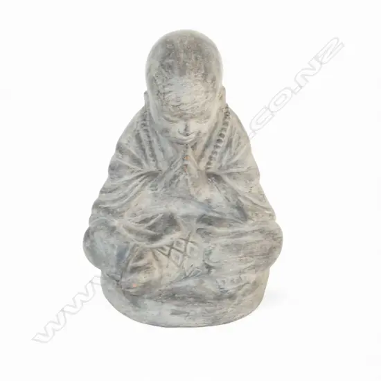 TERRACOTTA BUDDHA FIGURE dark glaze H.470mm