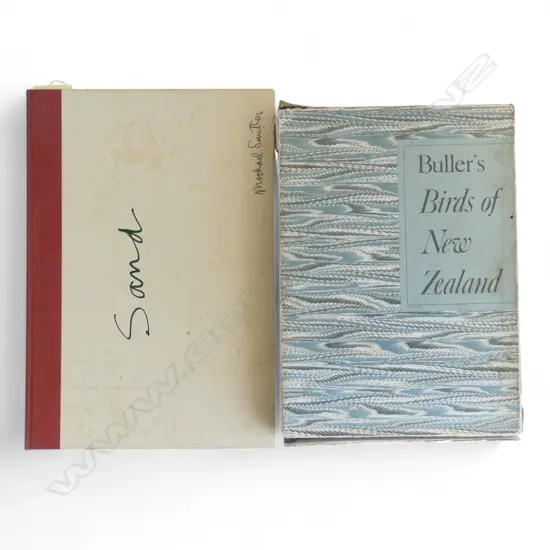 MICHAEL SMITHER 'SAND' & 'BULLER'S BIRDS of NEW ZEALAND', CASED LRG FORMAT, both distressed