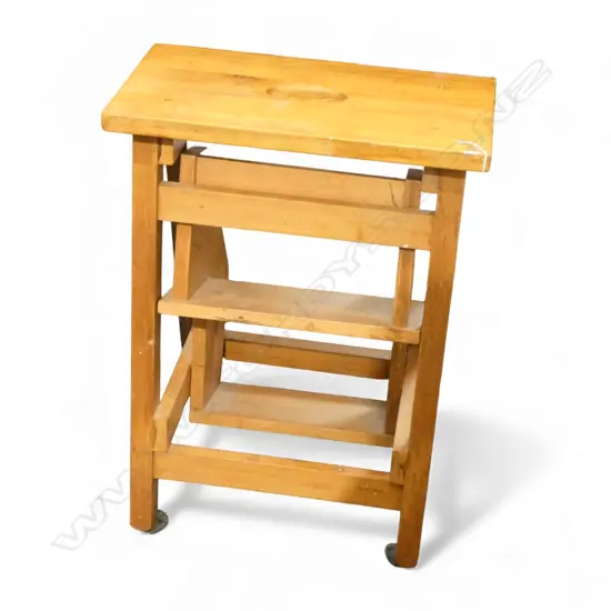 WOODEN STOOL / STEP LADDER 450x235x600mm