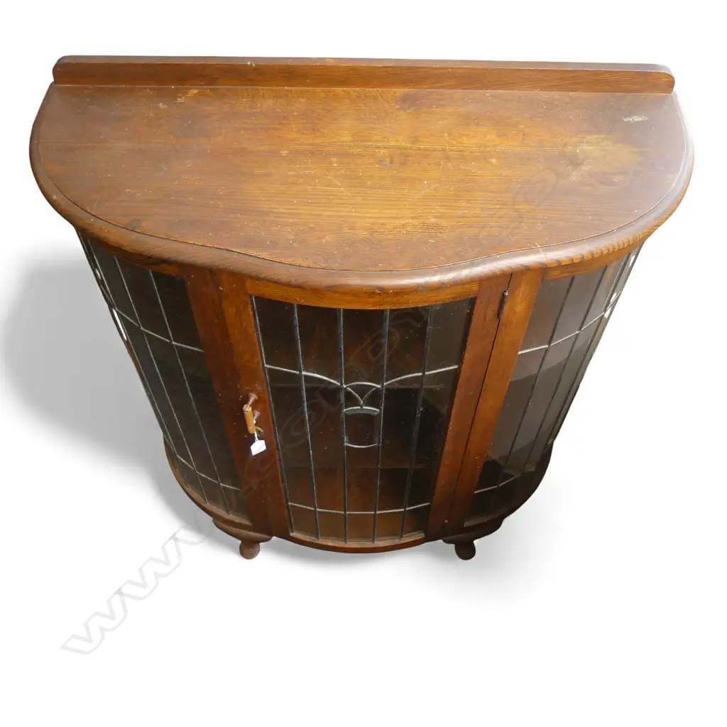 OAK CHINA CABINET 950x400x1100mm - 2 CRACKS Image 1++