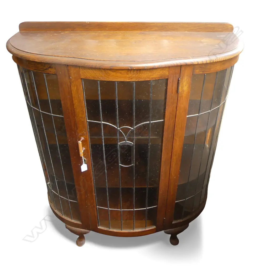 OAK CHINA CABINET 950x400x1100mm - 2 CRACKS Image 1++