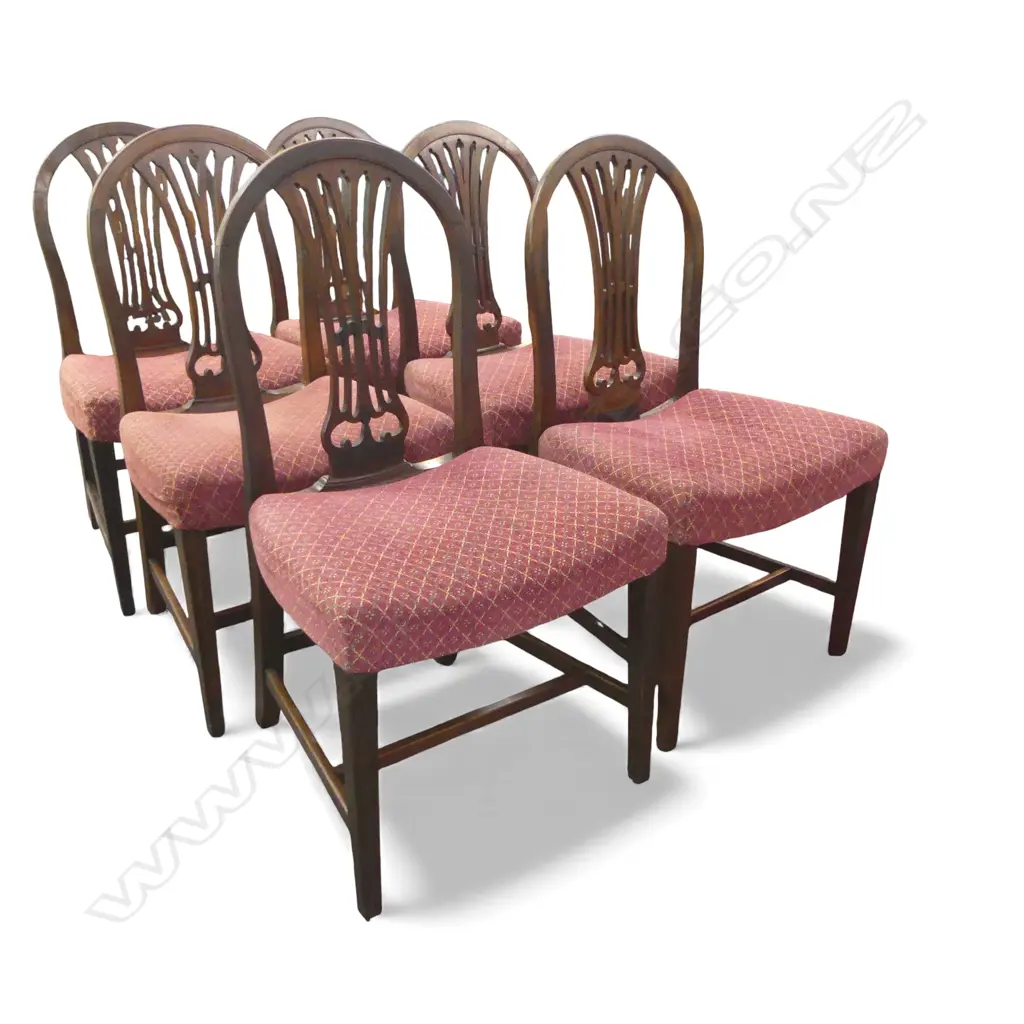 6 GEORGIAN DINING CHAIRS Image 1++