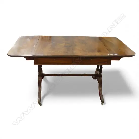 ANTIQUE MAHOGANY SOFA TABLE, LEGS REPAIRED 940x865x700mm