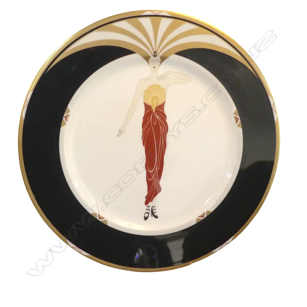 ART DECO STYLE CABINET PLATE DESIGNED BY ERTE Dia.305mm Image 1++