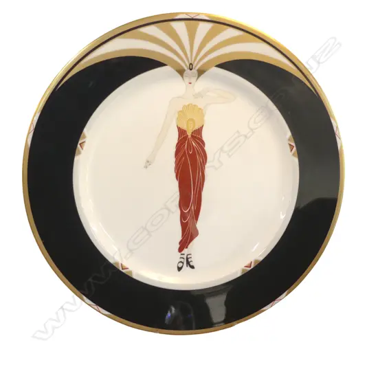 ART DECO STYLE CABINET PLATE DESIGNED BY ERTE Dia.305mm