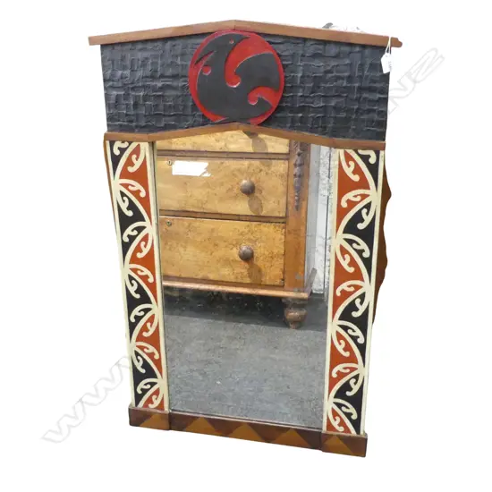 MAORI THEMED TUI MIRROR 1020x640mm
