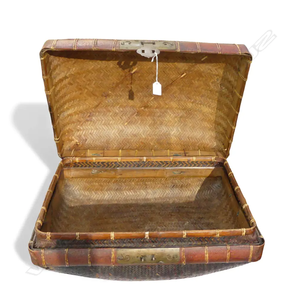 ORIENTAL WOVEN CANE SUITCASE W.570mm Image 1++