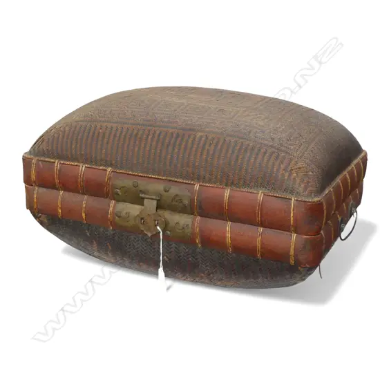 ORIENTAL WOVEN CANE SUITCASE W.570mm