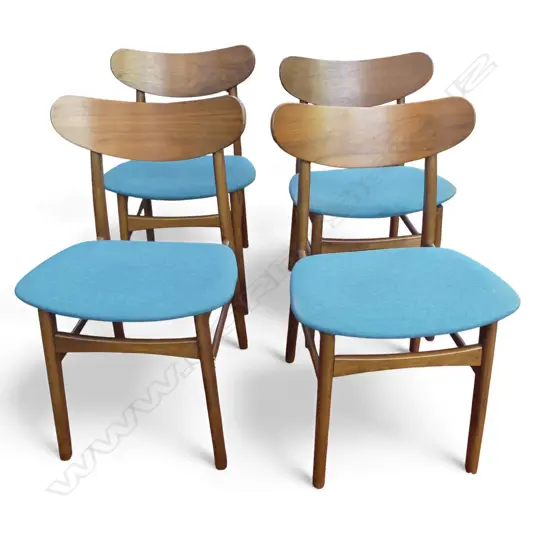 4 RETRO WOODEN DINING CHAIRS H.800 X 500MM