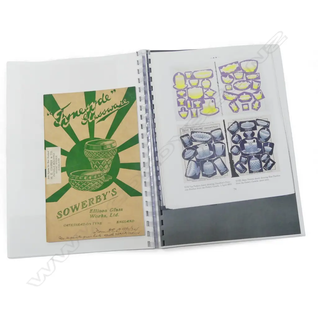 2 PUBLICATIONS ON: 'ENGLISH PRESSED GLASS 1830-1900' + 'Sowerby's Ellison Glass Works' 1933 Image 1++