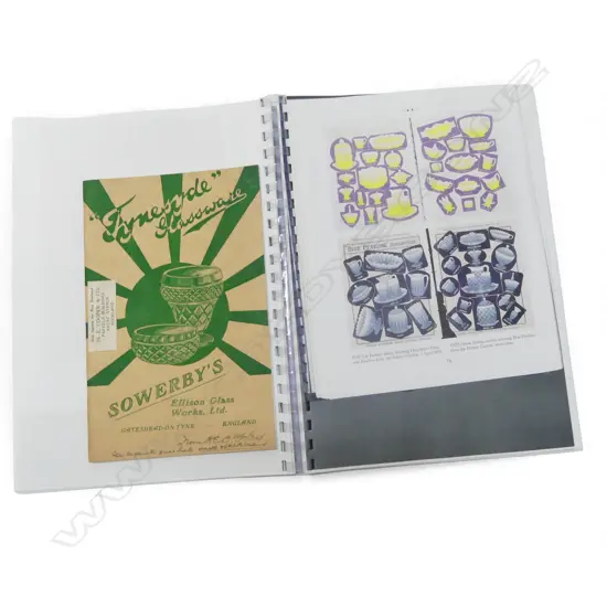 2 PUBLICATIONS ON: 'ENGLISH PRESSED GLASS 1830-1900' + 'Sowerby's Ellison Glass Works' 1933