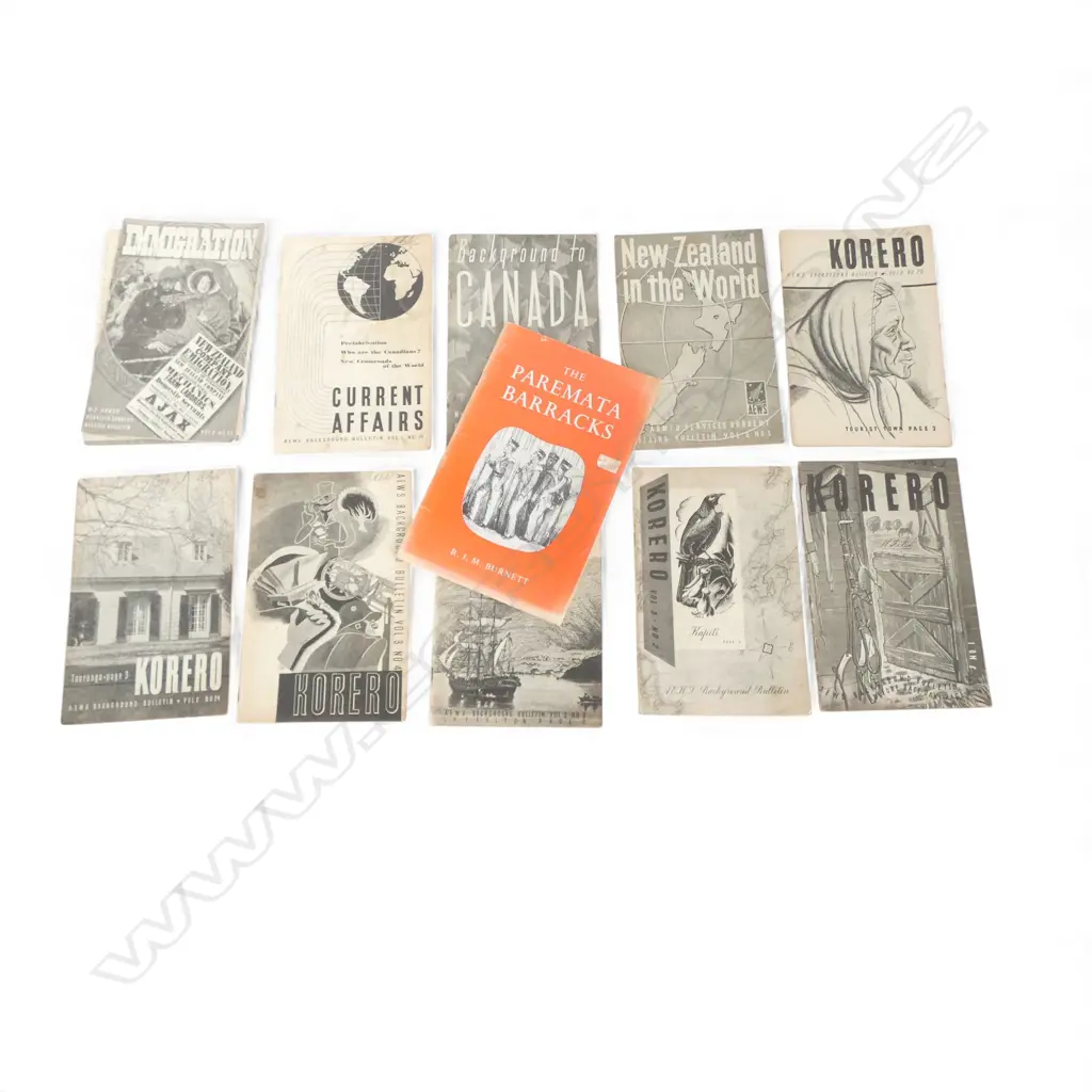 11 RARE 1945 'KORERO' ACTIVE SERVICES MAGAZINES featuring various illustrations by N.Z. artists Image 1++