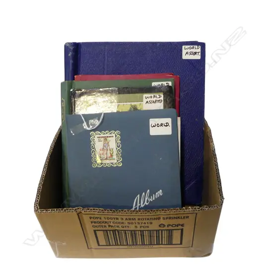 5 WORLD STAMP ALBUMS