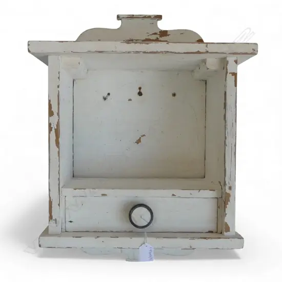 WHITE PAINTED WOODEN WALL SHELF 345x200x525mm