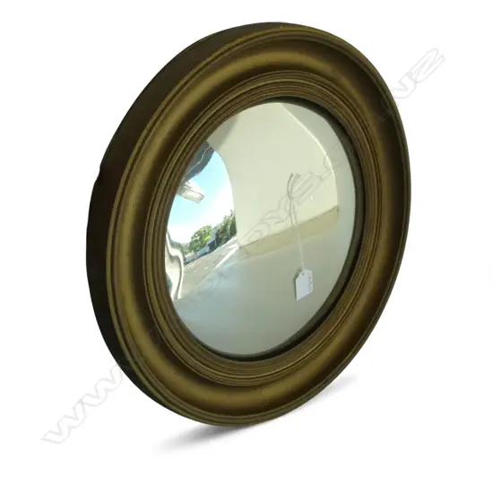 CONVEX MIRROR, GOLD FRAME 430mm dia