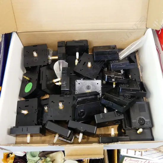 BOX OF  ELECTRONIC CLOCK MOVEMENTS