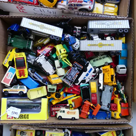 ASST. MODEL CARS; MATCHBOX; CORGI, LESNEY, etc