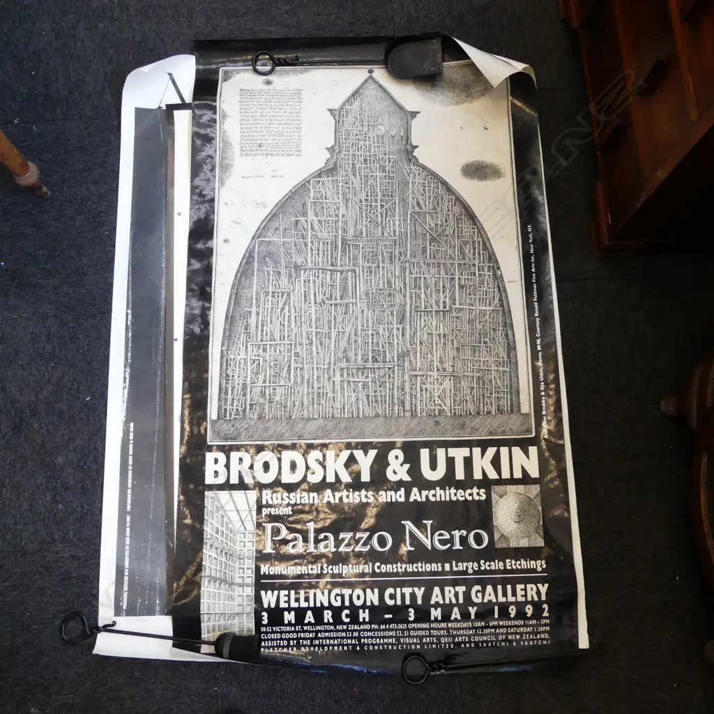 3 EXHIB. POSTERS; ARTSPACE GREG SEMU, RESURRECTION, 1410x1020, signed & dated, GREG BOYD & BRODSKY & UTKIN Image 1++