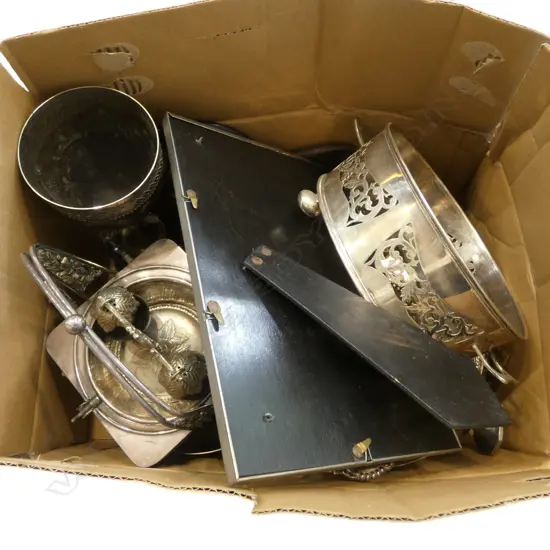 ASST. SILVER PLATE; PHOTO FRAMES ETC