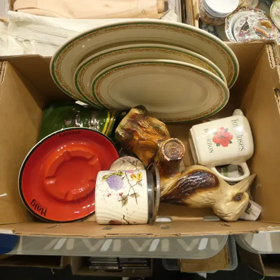 ASST. ADVERTISING CHINA, 3 WOOD'S IVORY DISHES, KOOKABURRA etc