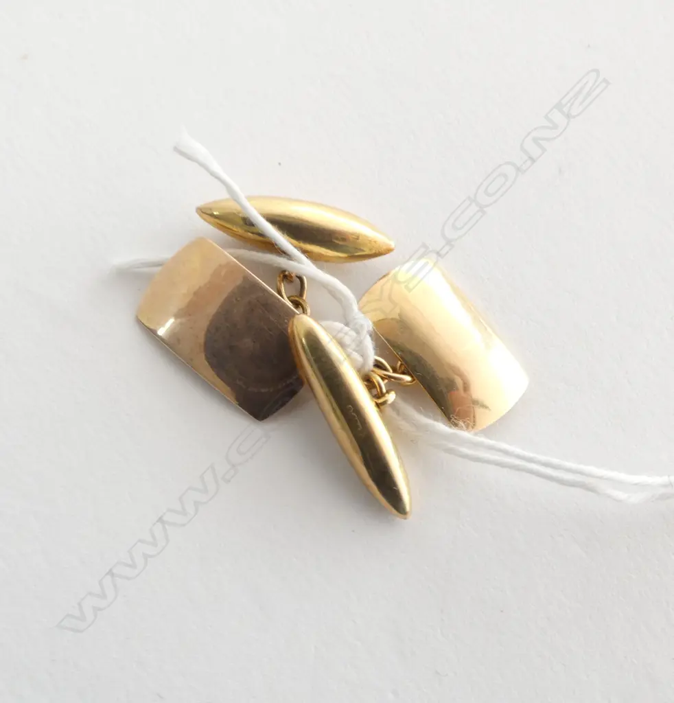 PR 9ct YELLOW GOLD CUFFLINKS 4.2gms Image 1++