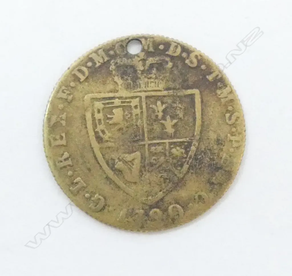 OLD BRASS GAMING TOKEN similar to a gold guinea coin Image 1++