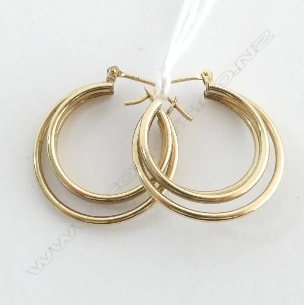 PR 9ct GOLD HOOPS, Dia.25mm, 2.8gm Image 1++