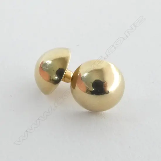 **RTV** PR 9ct DOME STUDS, Dia.14mm, 2.3gm