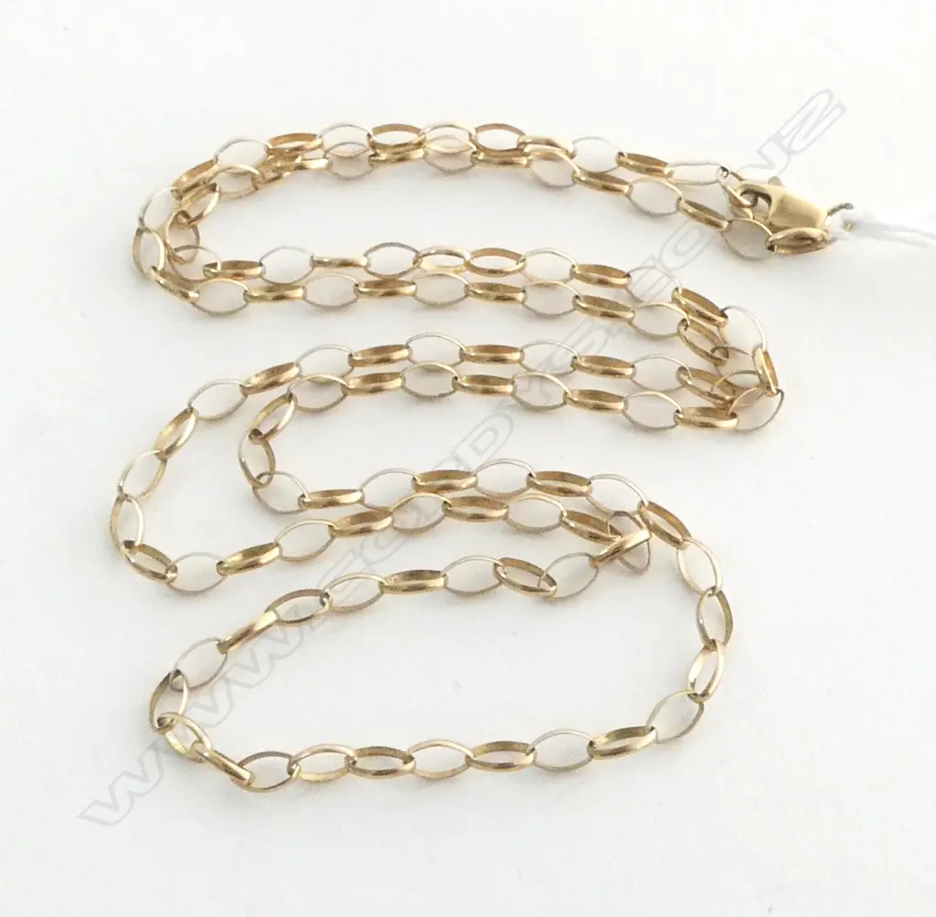 9ct YELLOW GOLD NECK CHAIN L.560mm. 3.7gms Image 1++